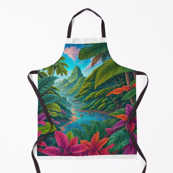 Item preview, A Lush Tropical Jungle With Exotic Plants Ai Generated Art designed and sold by AiGens.