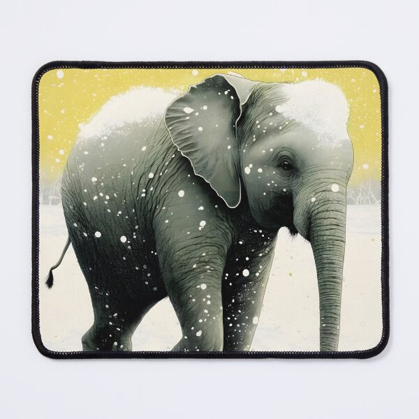 Item preview, Snowy Elephant designed and sold by Apeful.