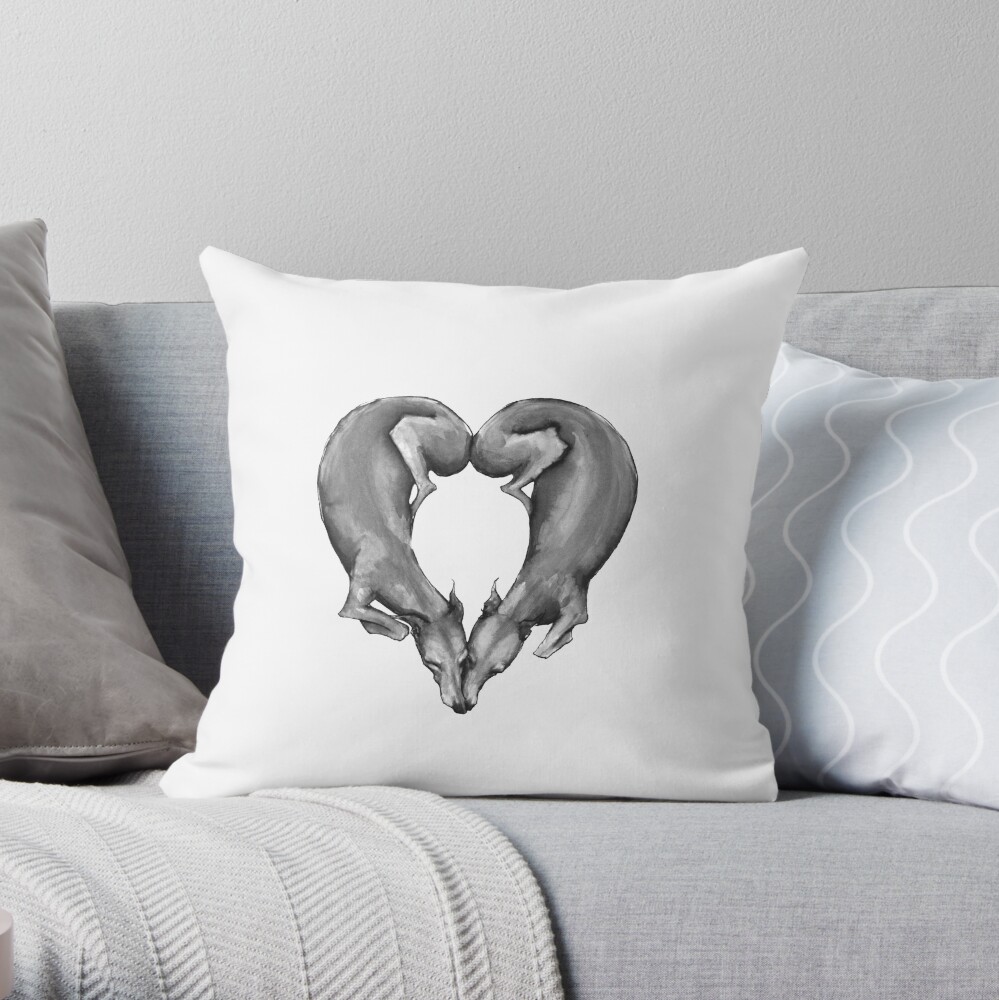 Whippet Love Throw Pillow