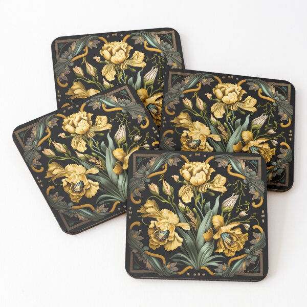 Item preview, Yellow Iris Ornament designed and sold by advanceprintart.