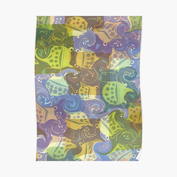 Froggy Swirl Poster