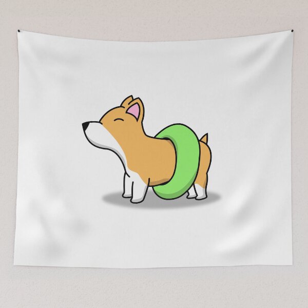 Item preview, Swimming Corgi designed and sold by MintGreenBubble.