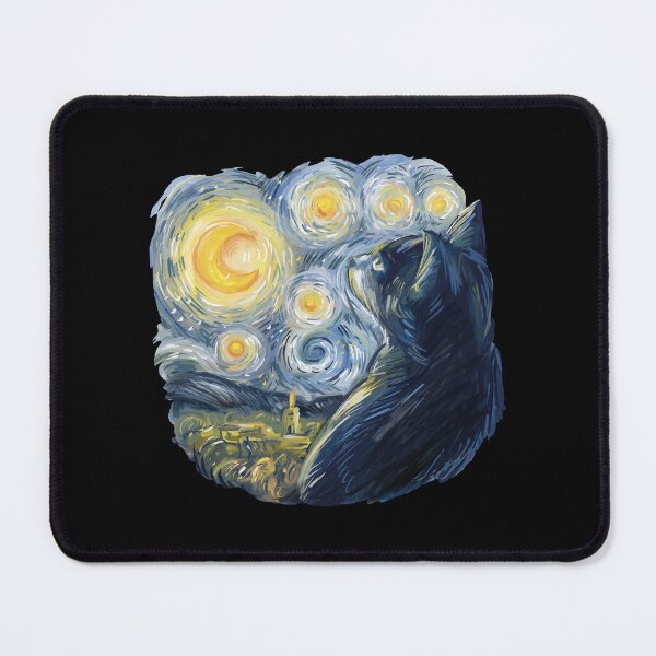 Item preview, Cat in Van Gogh Starry Night Style designed and sold by GreenMall.