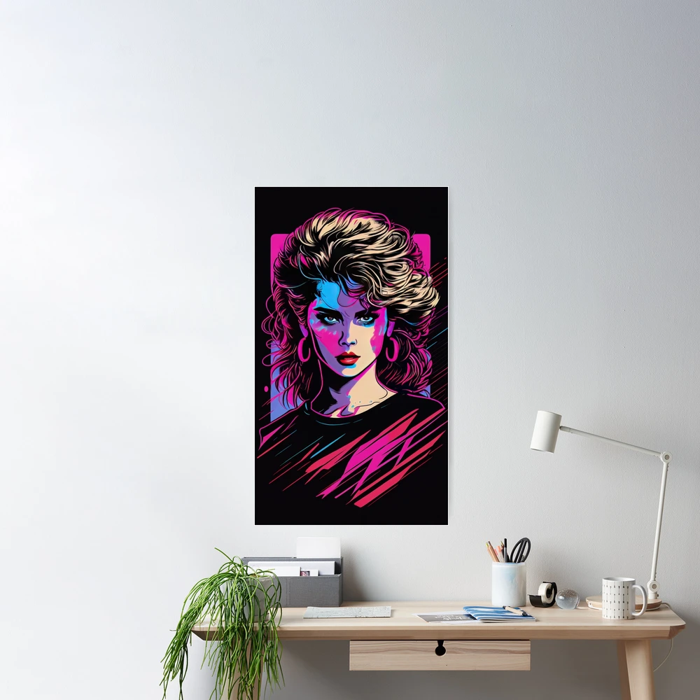 Vintage 80s Style Women's Fashion Design Poster for Sale by GustavsMD