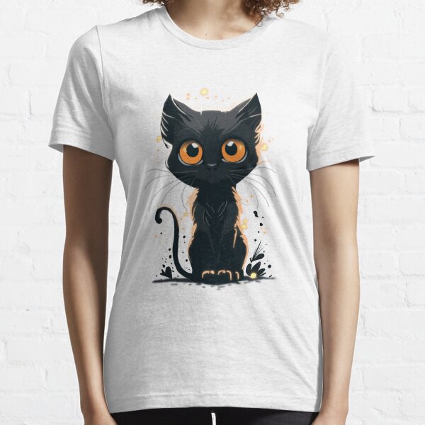 Nette schwarze Katze Essential T-Shirt