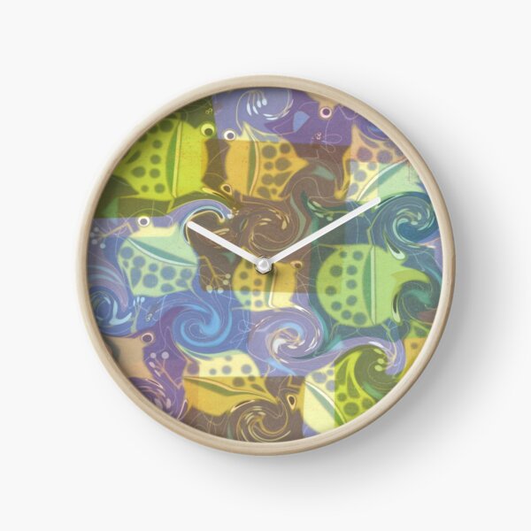 Froggy Swirl Clock