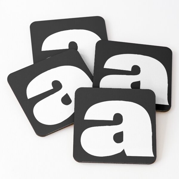 Item preview, White Modern letter a initial Large bold letters typography simple minimalist black and white designed and sold by tanabe.