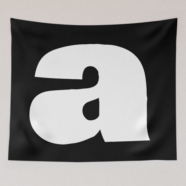 Item preview, White Modern letter a initial Large bold letters typography simple minimalist black and white designed and sold by tanabe.