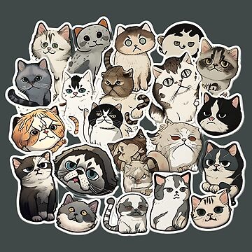 Meme Cats Pack of Cats Stickers | Sticker