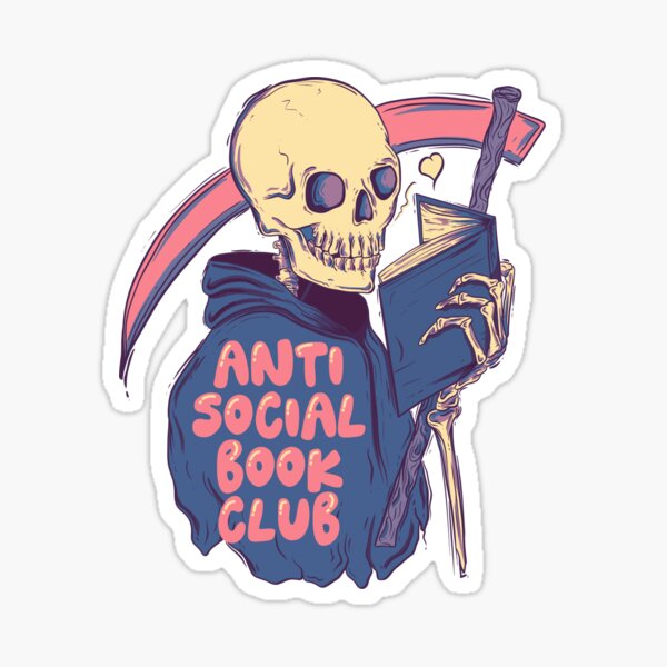 Anti social book club Sticker