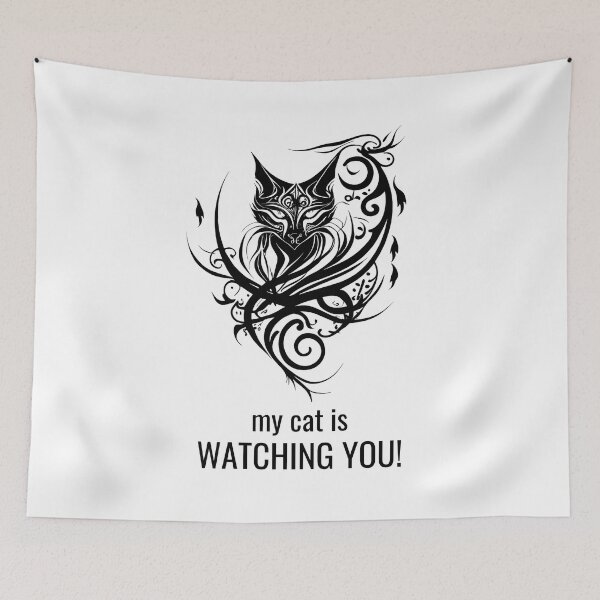 Item preview, My Cat is Watching You designed and sold by ShadowAndSlate.