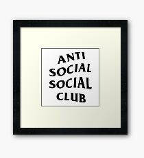 anti social social club Framed Print