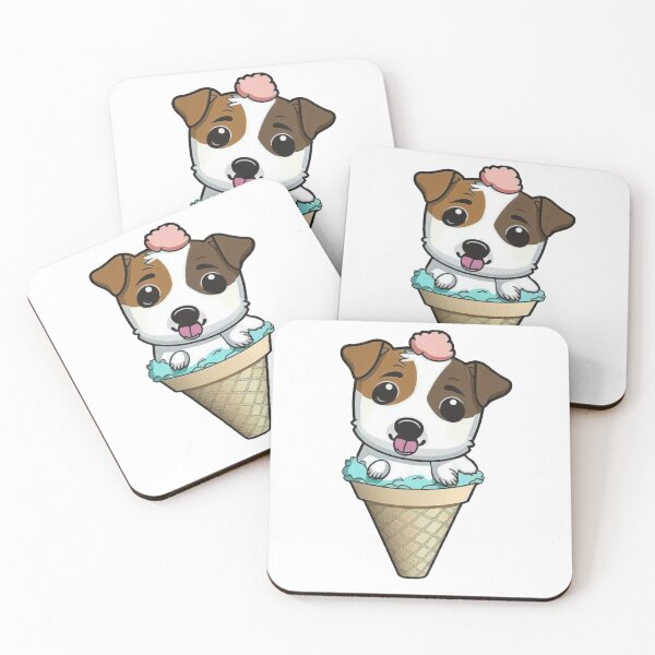 Item preview, Cute Jack Russell Dog in an Ice Cream Cone designed and sold by Sticker-by-Mia.