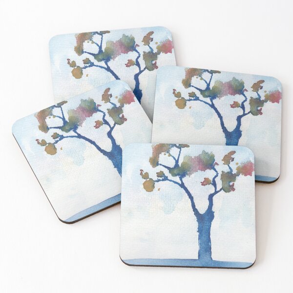 Artikelvorschau, Blauer Aquarellbaum entworfen und verkauft von BellDesigned.