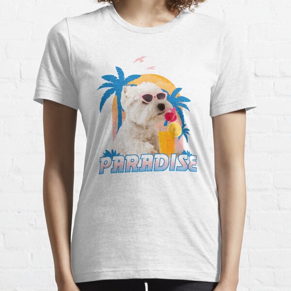 Cute Little Pup in Paradise Essential T-Shirt