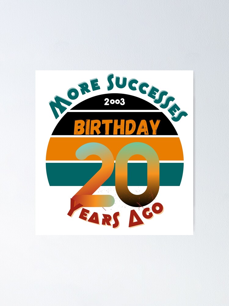 20 Years Ago Back In 2002 Birthday Poster Canvas, 20th Birthday Gifts —  FrendyGifts