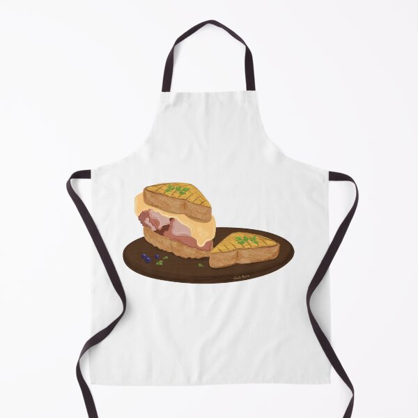 Item preview, Gourmet croque-monsieur served on its wooden plate designed and sold by Emilie BESSON.