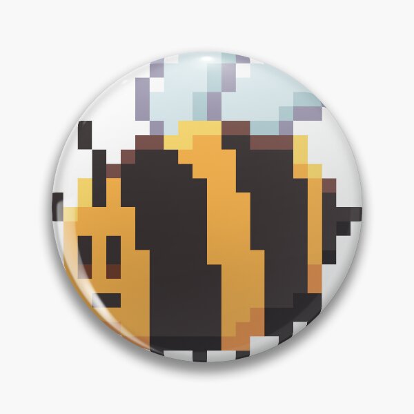 Item preview, round pixel bee designed and sold by bluebubbletea4.