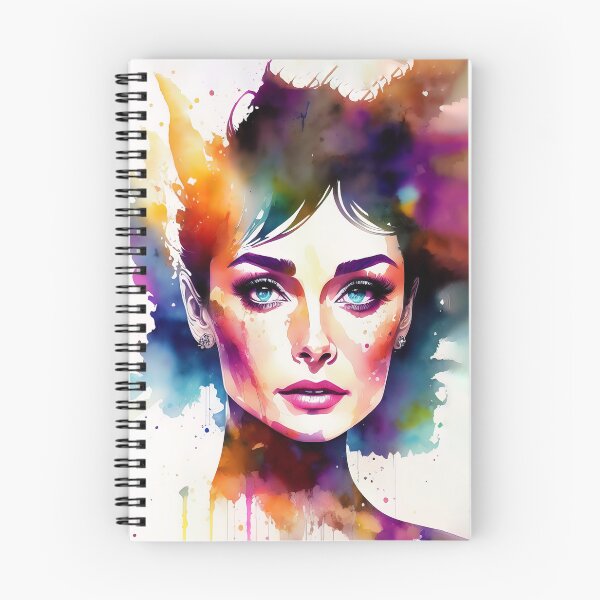 Item preview, Audrey Hepburn portrait in watercolor designed and sold by IkonixArt.