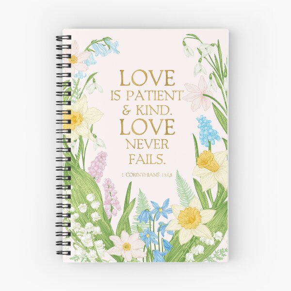 Item preview, 1 Corinthians 13:4,8 (Love is patient & kind. Love never fails.) designed and sold by Paper Bee Gift Shop.