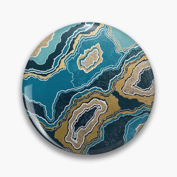 Item preview, Geode in Turquoise and Gold designed and sold by Mia Smith.