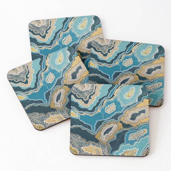 Item preview, Geode in Turquoise and Gold designed and sold by Mia Smith.