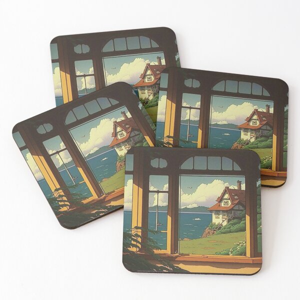 Item preview, Memories of the Cabin by the Seaside - Retro Anime Inspired designed and sold by Roy Lyons.
