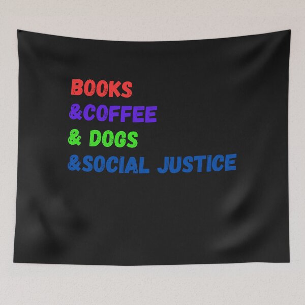 Item preview, Books&Coffee & dogs and social jusice designed and sold by Doggymadness.