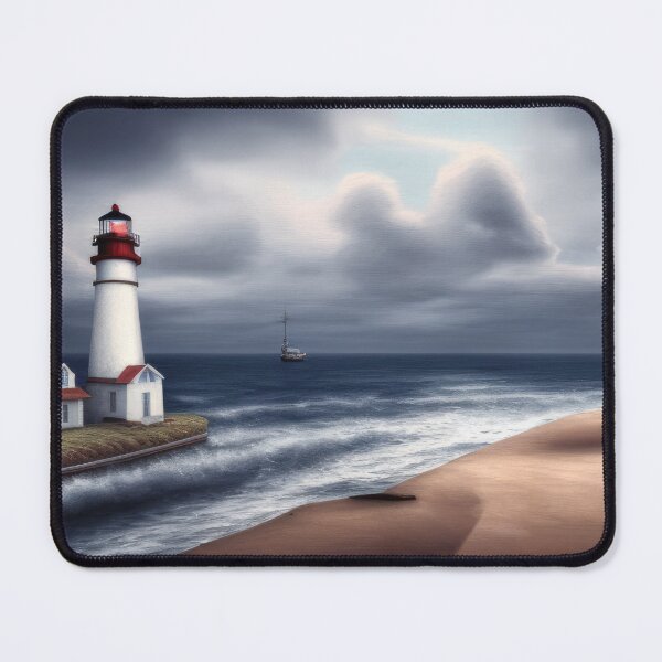 Item preview, Beach with a lighthouse designed and sold by pietrofoto.