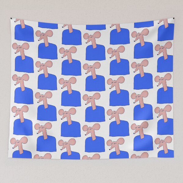 Item preview, Funny and suspicious skinny rat in blue sweater designed and sold by IULIART.