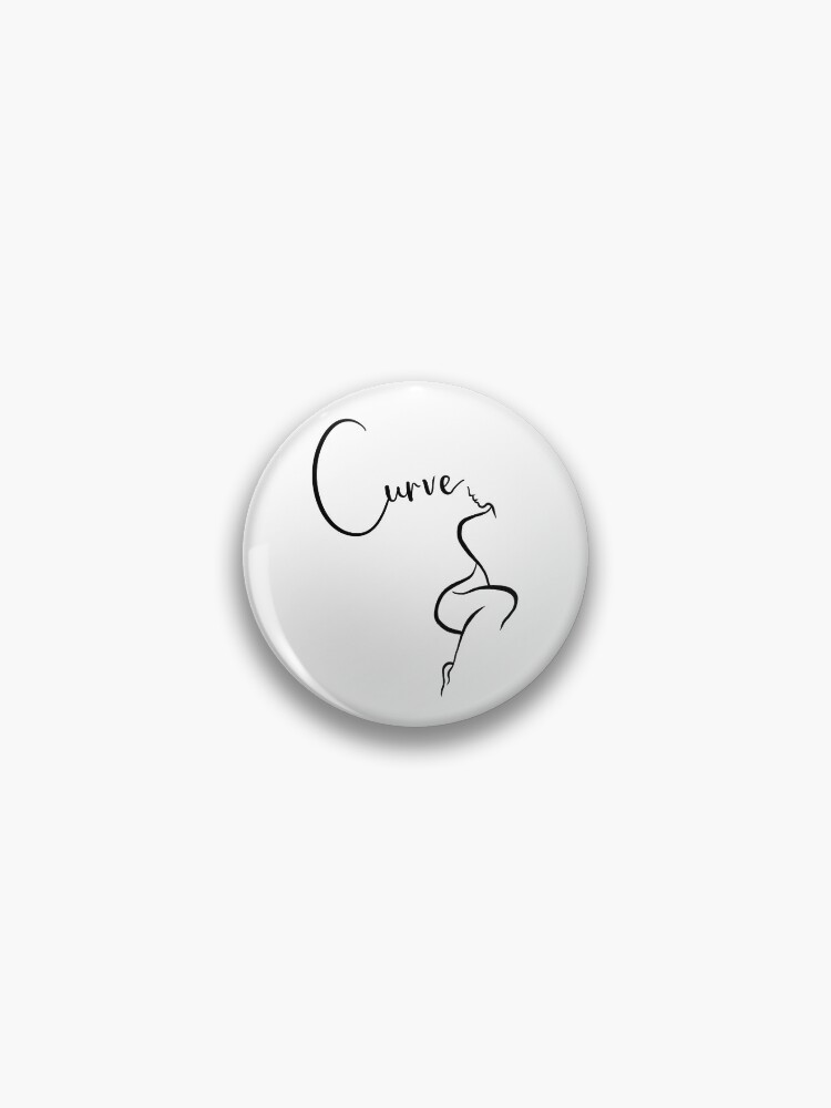 Thumbnail 1 of 3, Pin, Curve Pin (Black) designed and sold by The-RIG-Project.