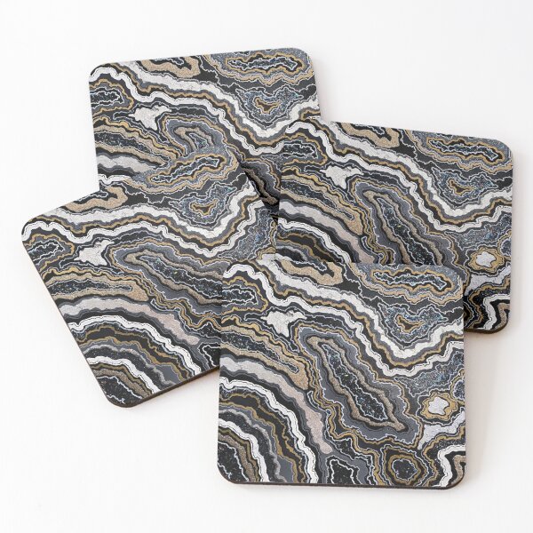 Item preview, Geode in Black and Gold designed and sold by Mia Smith.