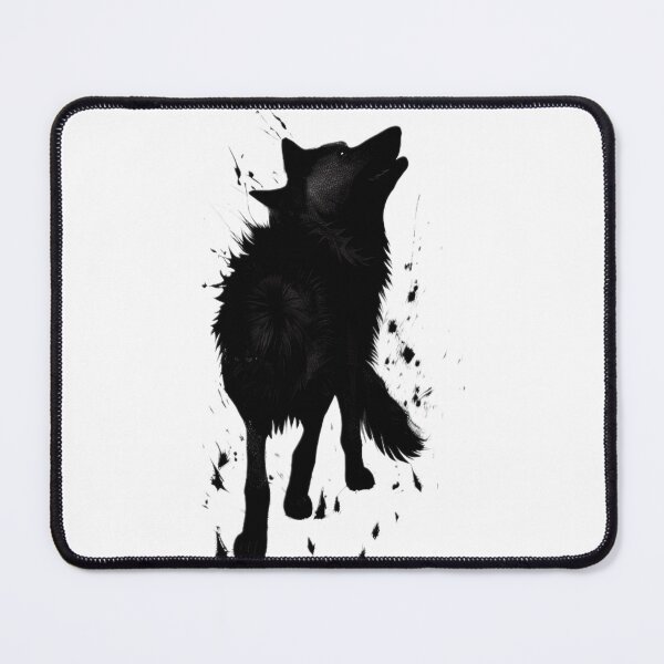 Item preview, Howling Wolf - Black and White Silhouette designed and sold by DreamingAwake1.