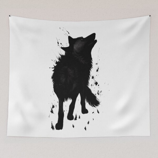 Item preview, Howling Wolf - Black and White Silhouette  designed and sold by DreamingAwake1.