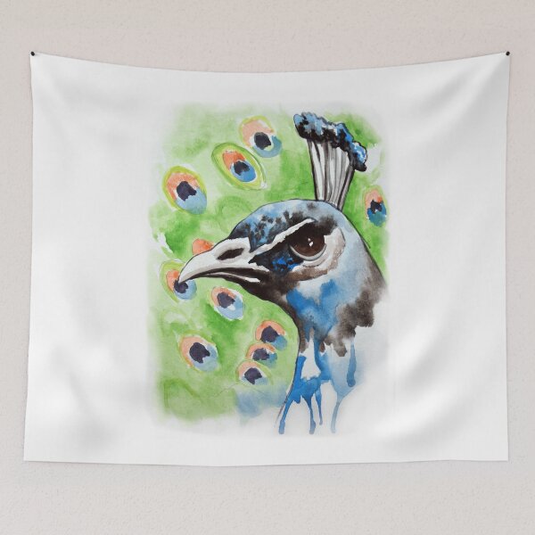 Item preview, Majestic - Peacock bird art  designed and sold by AmyGiacomelli.