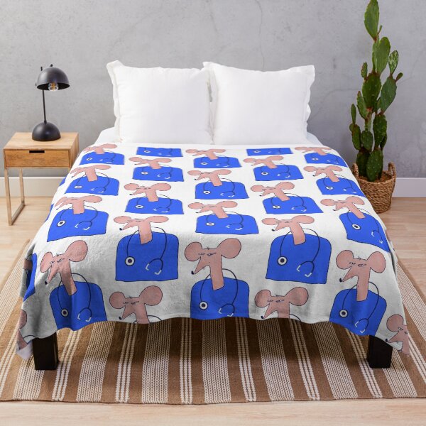 Item preview, Funny and suspicious skinny rat doctor in blue sweater designed and sold by IULIART.