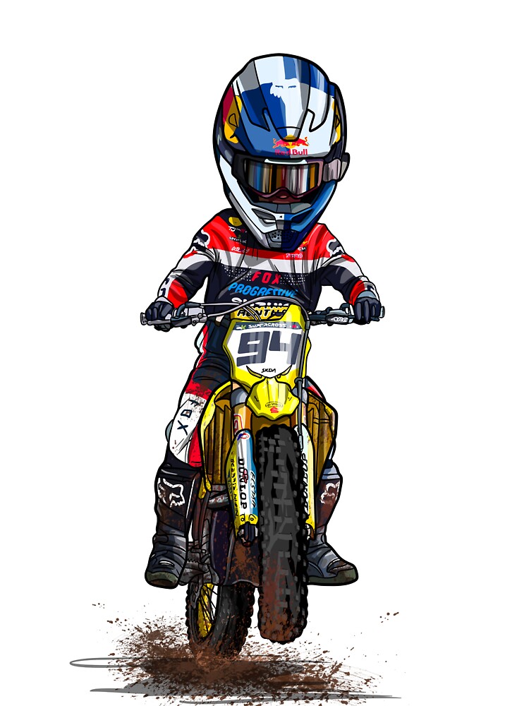 Sticker moto cross rider 