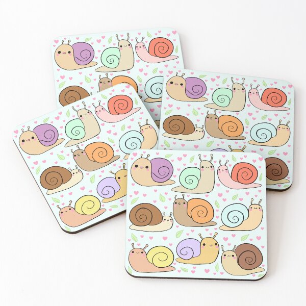Item preview, Cute colorful snails pattern  designed and sold by Yarafantasyart.