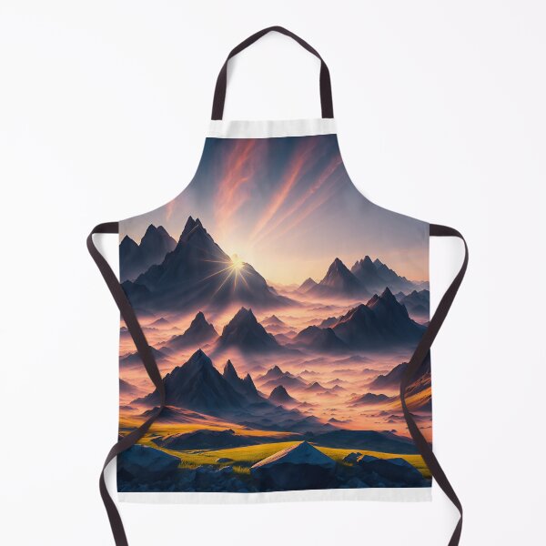 Item preview, A Breathtaking View Of The Sun Rising Over The Jagged Mountain Peaks, Its Rays Of Light Cascading Down The Slopes Ai Generated Art designed and sold by AiGens.
