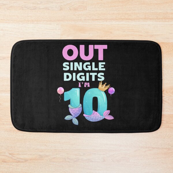 Item preview, Out Single Digits I'm 10 Year Old Girl 10th Birthday Mermaid designed and sold by ZANNIX.