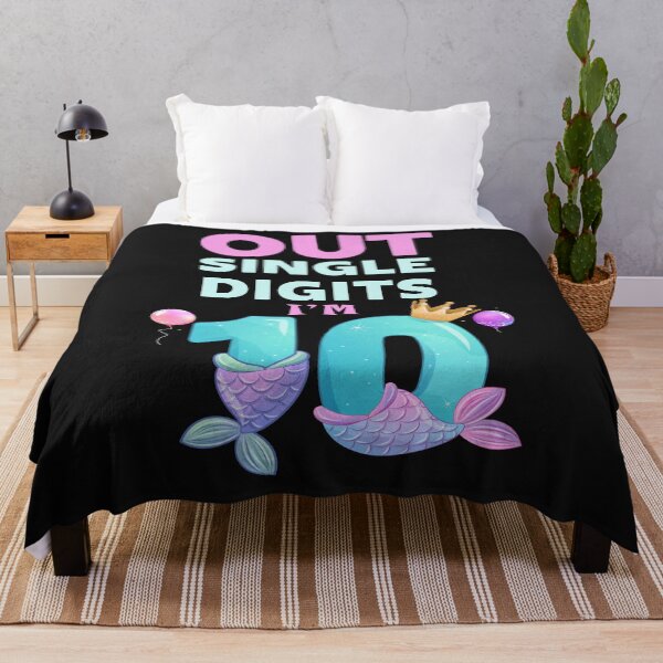 Item preview, Out Single Digits I'm 10 Year Old Girl 10th Birthday Mermaid designed and sold by ZANNIX.