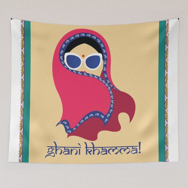 Item preview, Ghani Khamma Indian Art Sticker designed and sold by HappyDoki.