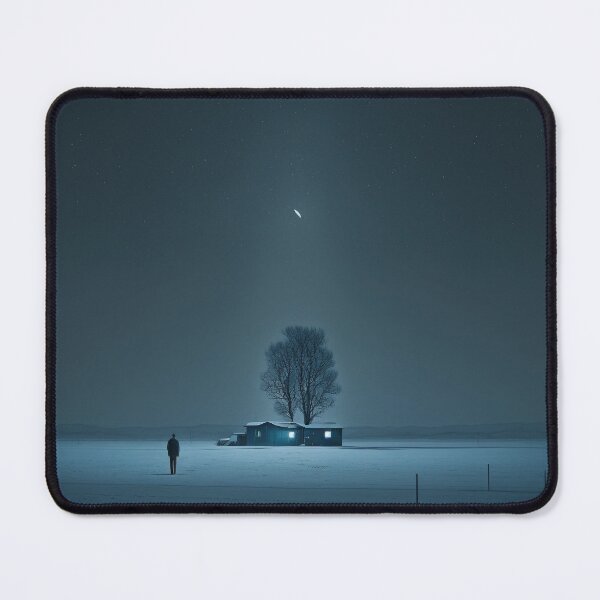 Item preview, Minimalistic Snowy Night With Farmhouse designed and sold by Scraponzo.