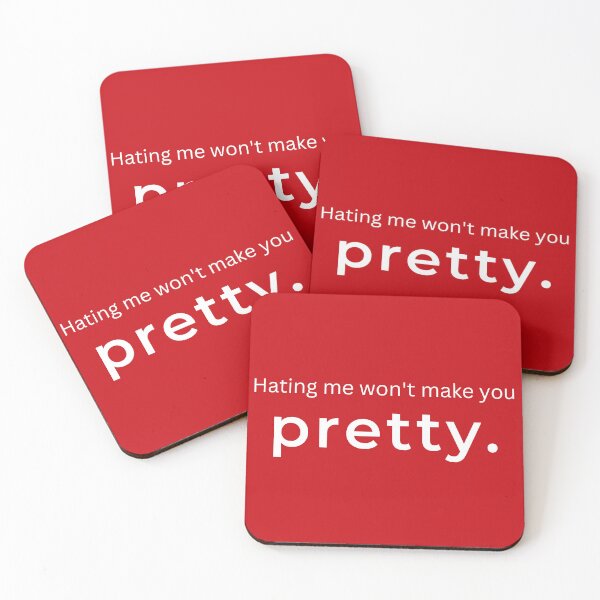 Item preview, Hating Me Won't Make You Pretty. (red) designed and sold by ArtifyAvangard.