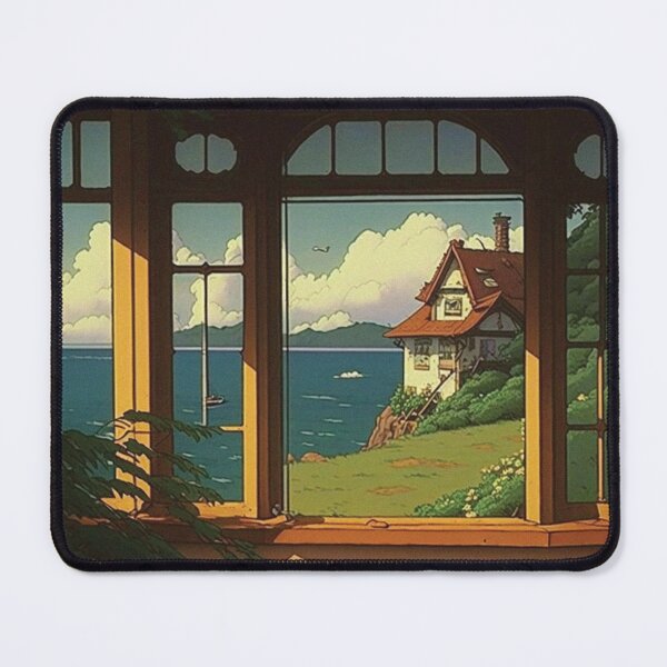 Item preview, Memories of the Cabin by the Seaside - Retro Anime Inspired designed and sold by Roy Lyons.