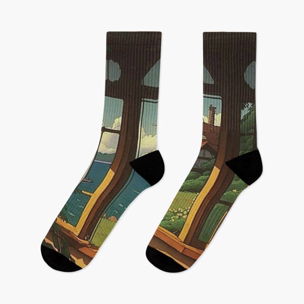 Item preview, Memories of the Cabin by the Seaside - Retro Anime Inspired designed and sold by Roy Lyons.