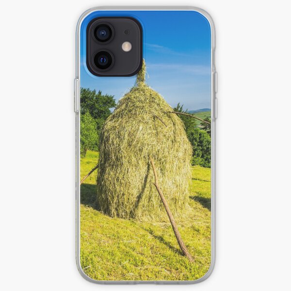 field with haystacks iPhone Soft Case