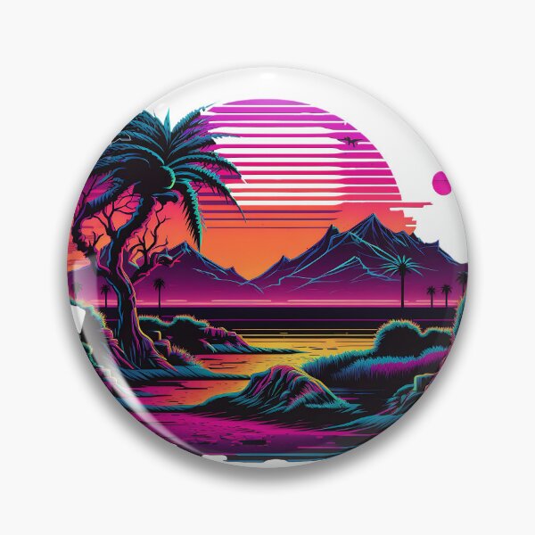 Item preview, Landscape Synthwave designed and sold by EagleOwlStudio.
