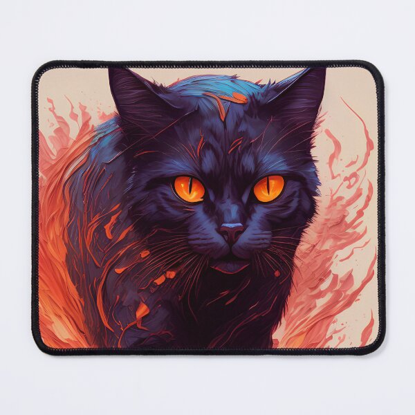 Item preview, Fierce Black Cat Emerging From Painted Flames designed and sold by Nitram1990.