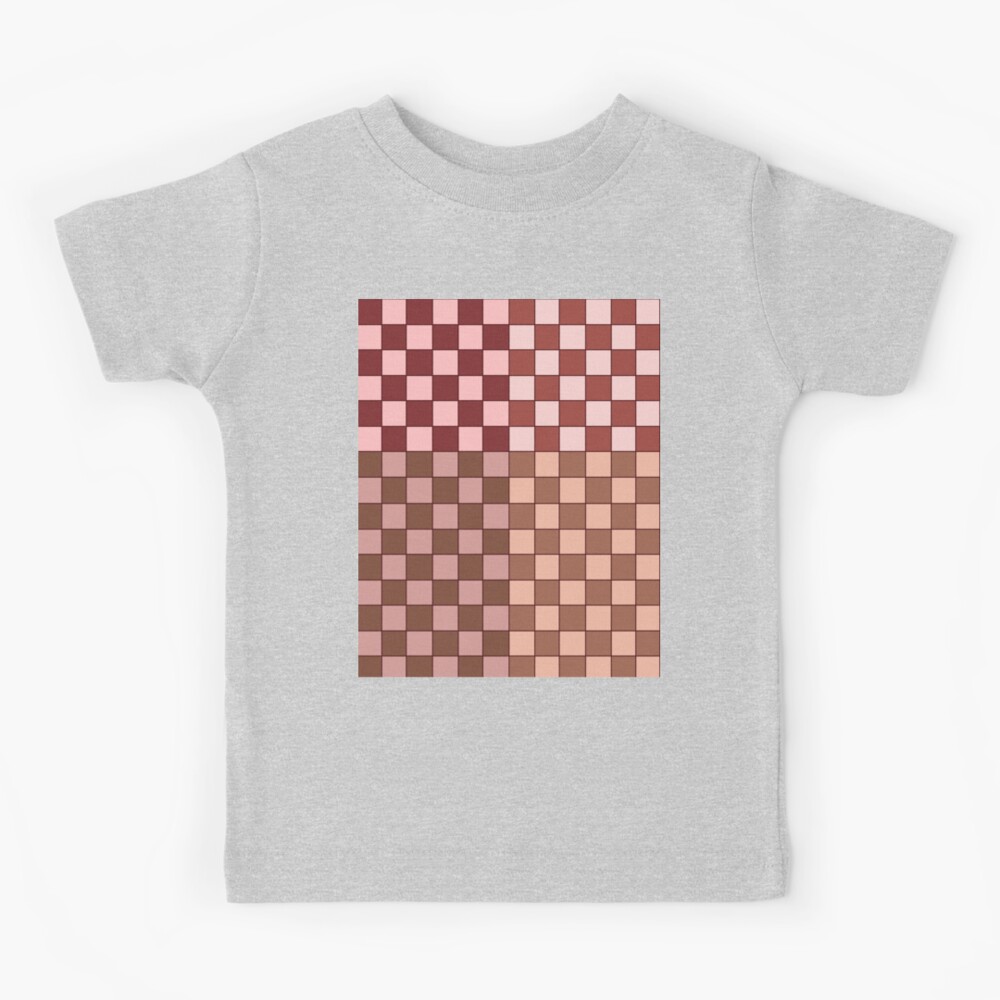 Four Squares (Maroon & White Pattern) Kids T Shirt by LXLBX8